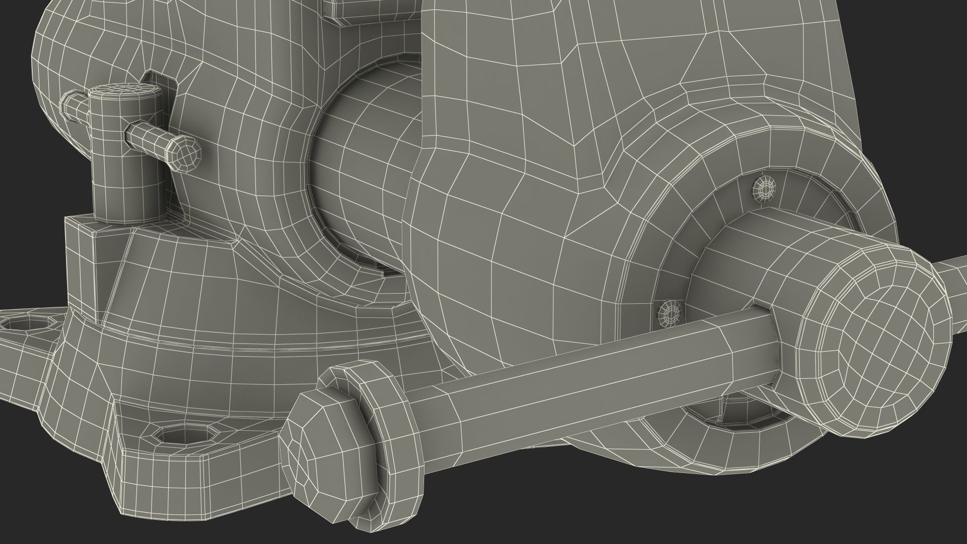 Pipe Bench Vise Dusty Rigged 3D model_31