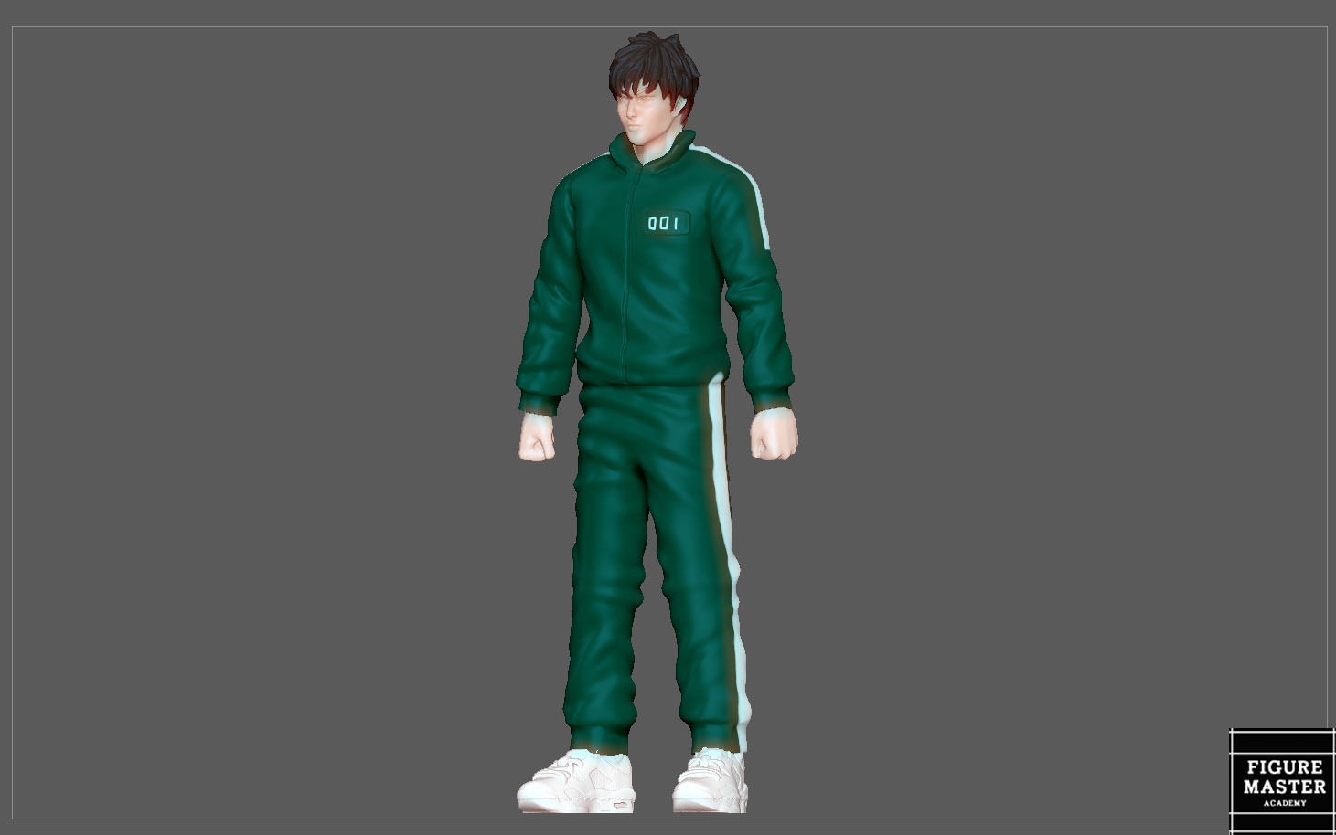 SQUID GAME PLAYER NETFLIX STATUE 3D PRINT 3D print model_1