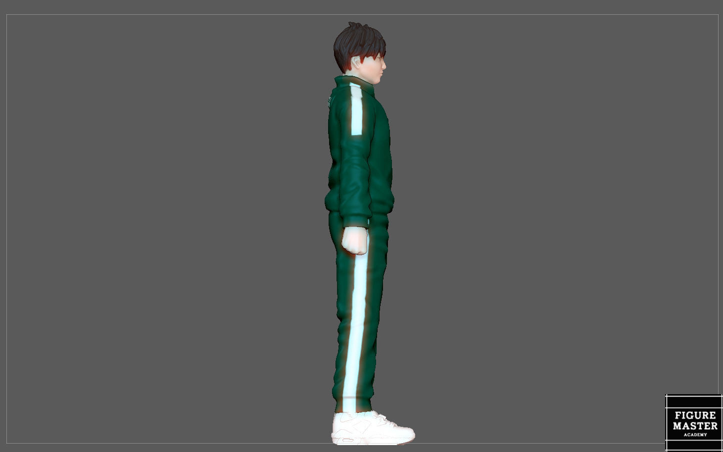 SQUID GAME PLAYER NETFLIX STATUE 3D PRINT 3D print model_3