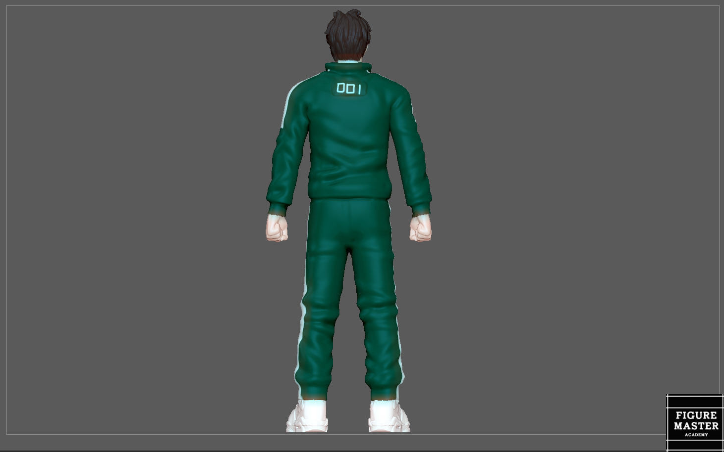 SQUID GAME PLAYER NETFLIX STATUE 3D PRINT 3D print model_4