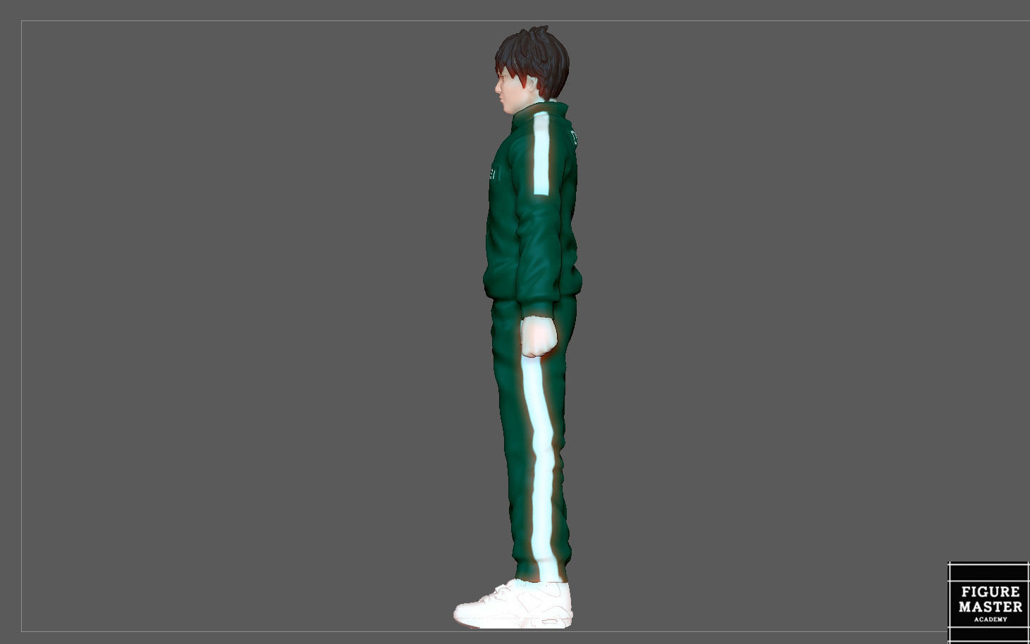 SQUID GAME PLAYER NETFLIX STATUE 3D PRINT 3D print model_5