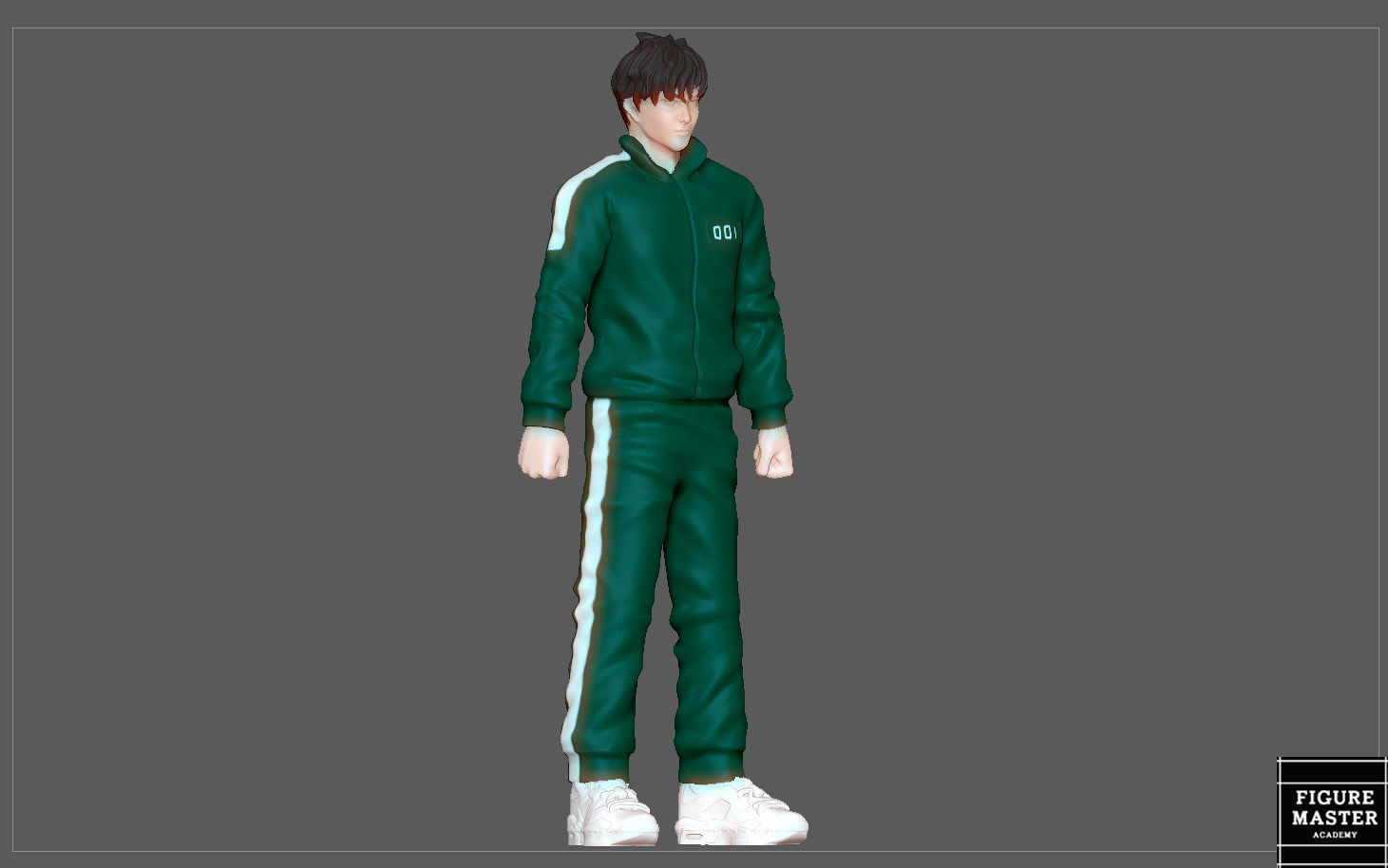 SQUID GAME PLAYER NETFLIX STATUE 3D PRINT 3D print model_2