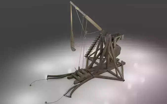 MEDIEVAL Trebuchet  Low-poly 3D model