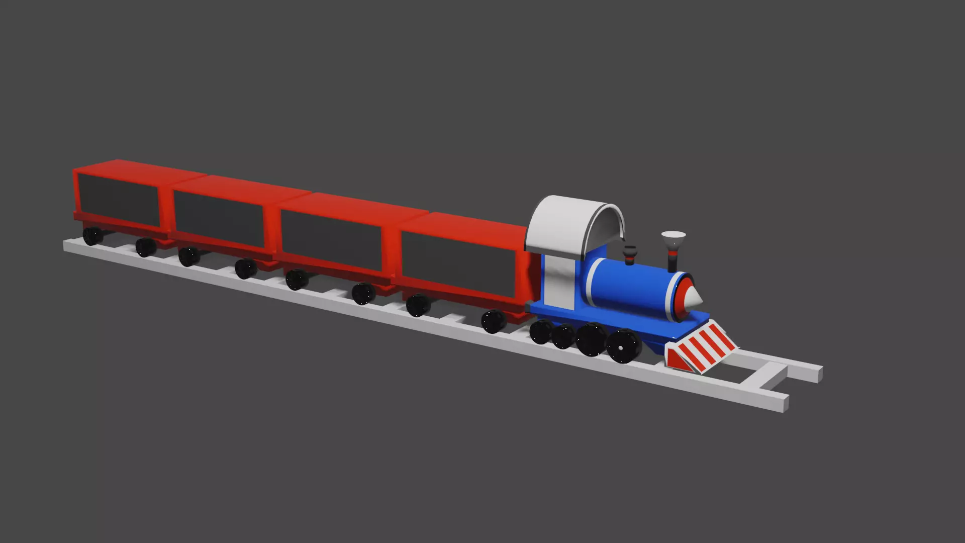 Toy Train Model Free 3D model