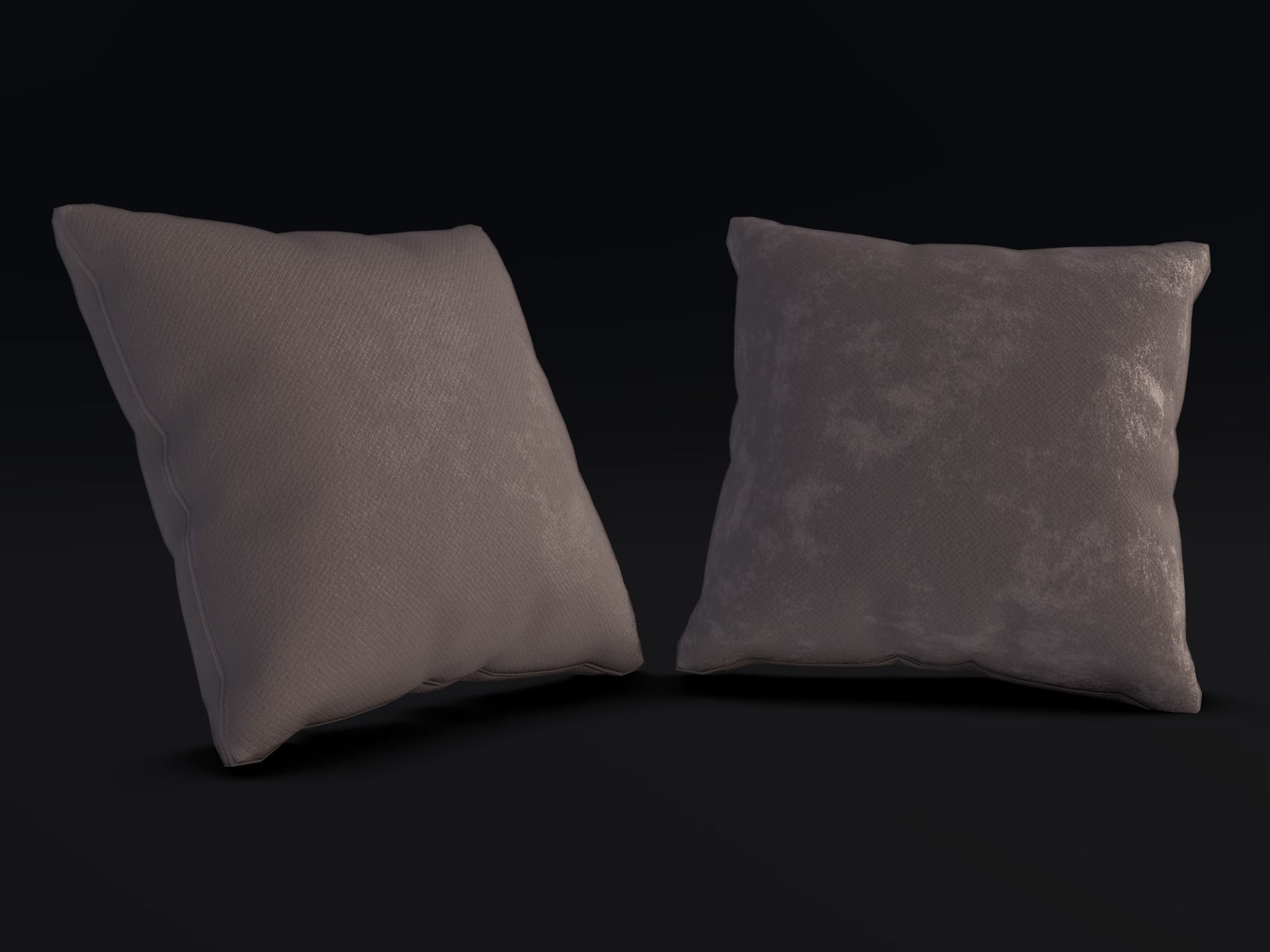 Low Poly Game Ready PBR Cushion Pillow Set Low-poly 3D model_3