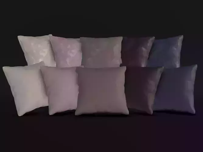 Low Poly Game Ready PBR Cushion Pillow Set 