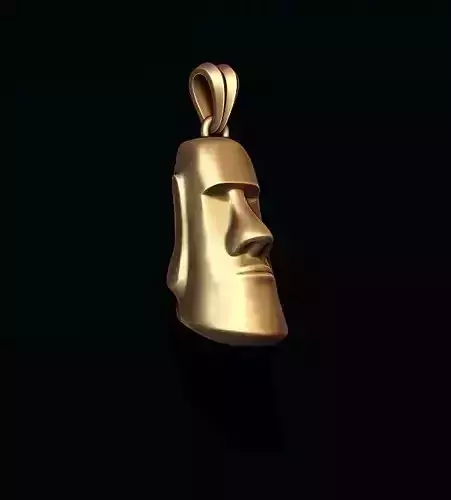 Moai head pendant 3D print model
