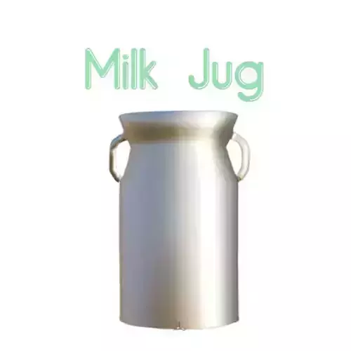 Metal Milk Jug Free low-poly 3D model