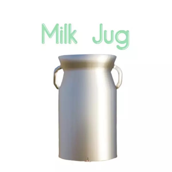 Metal Milk Jug Free low-poly 3D model_0