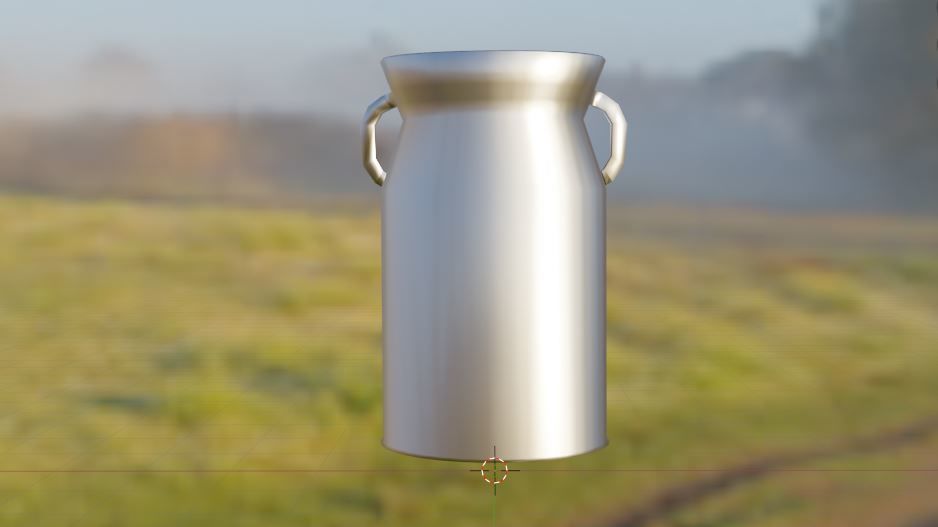 Metal Milk Jug Free low-poly 3D model_2