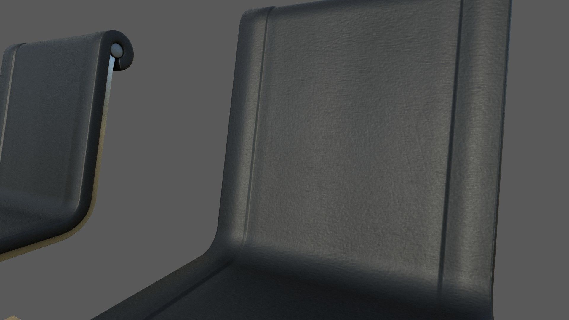 Leather Chair Low-poly 3D model_2