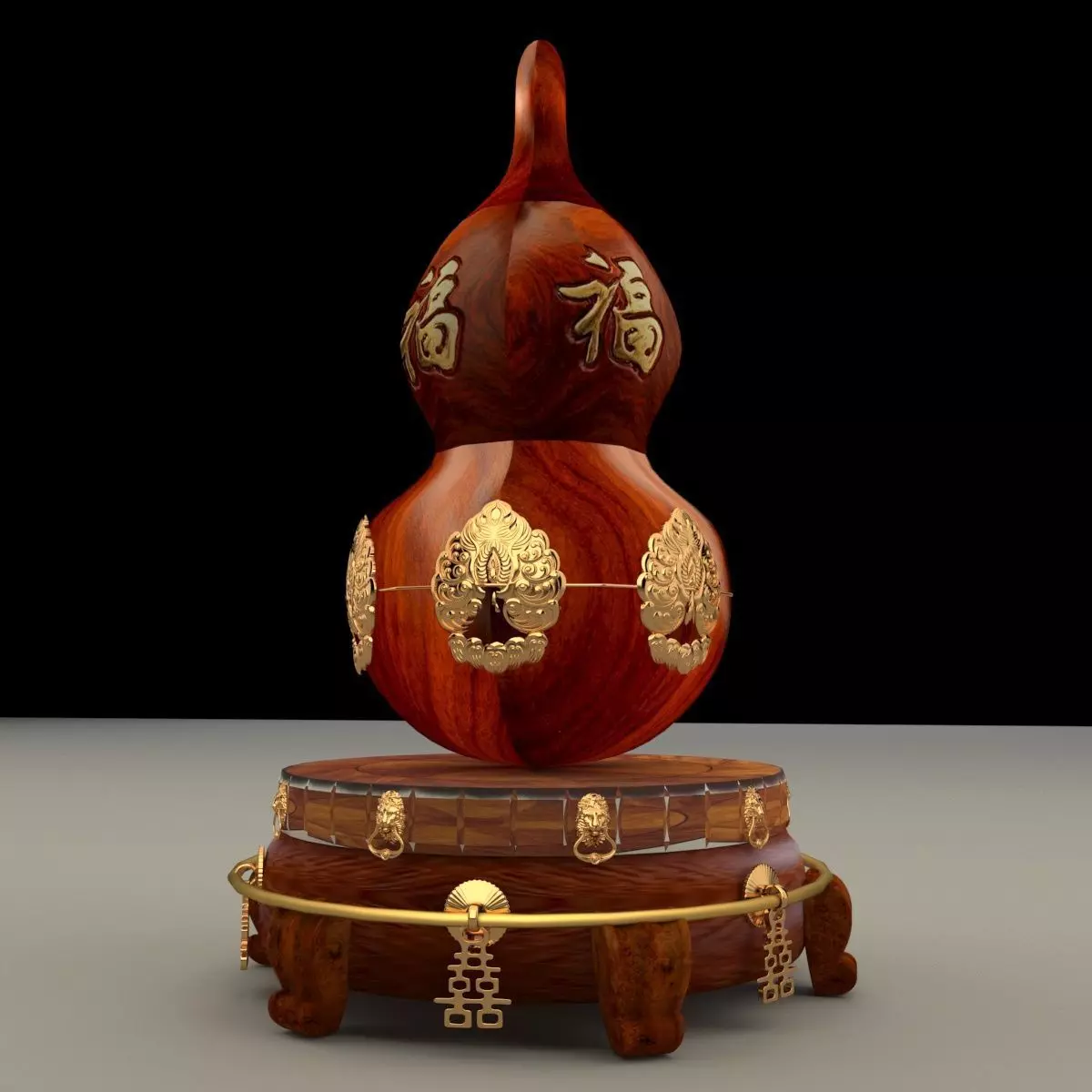 Chinese gourd 3D model_0