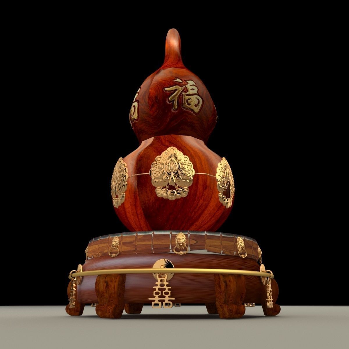 Chinese gourd 3D model_4