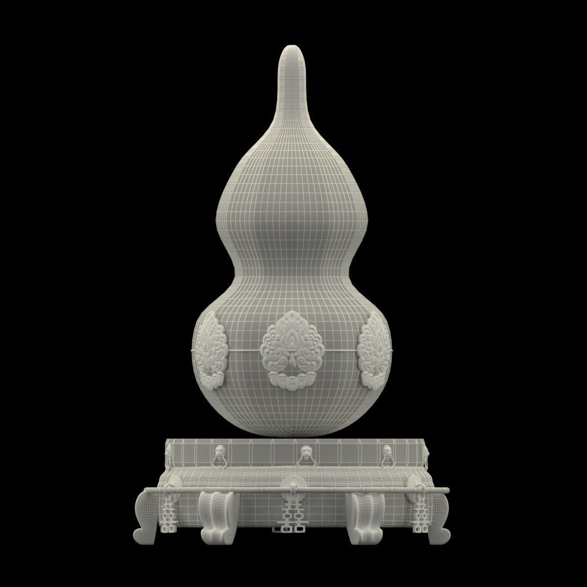 Chinese gourd 3D model_5