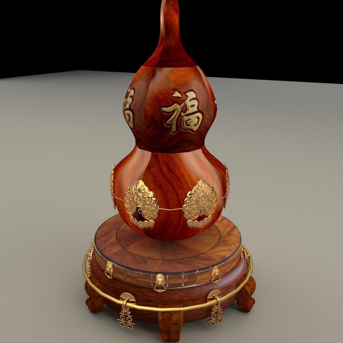 Chinese gourd 3D model_2