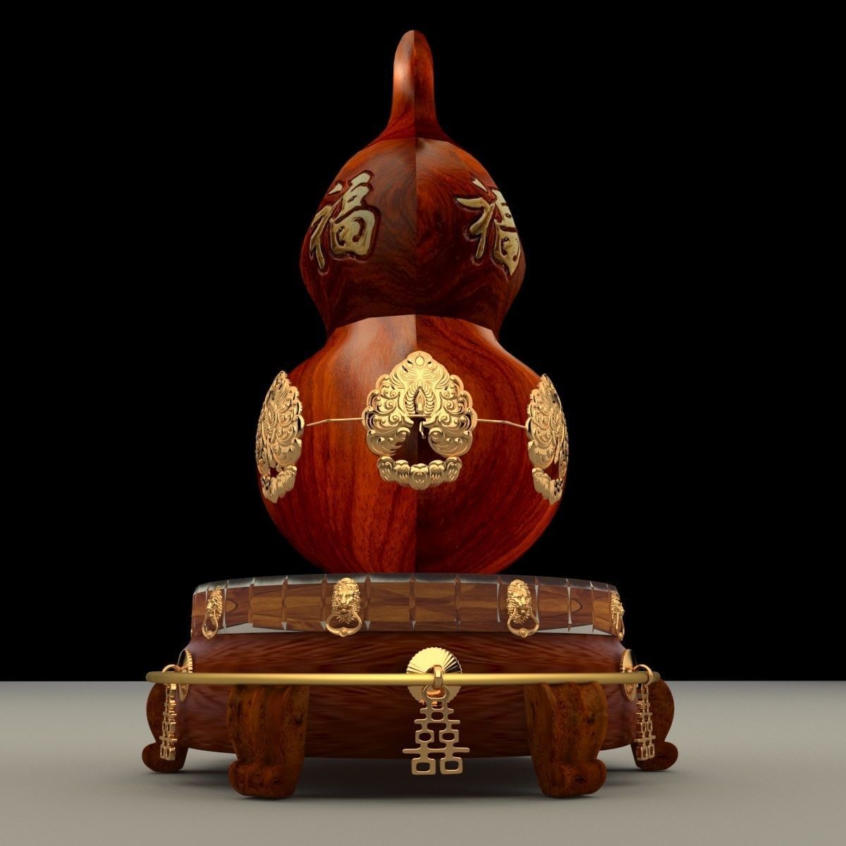 Chinese gourd 3D model_1