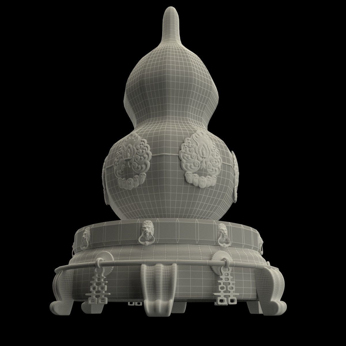 Chinese gourd 3D model_6