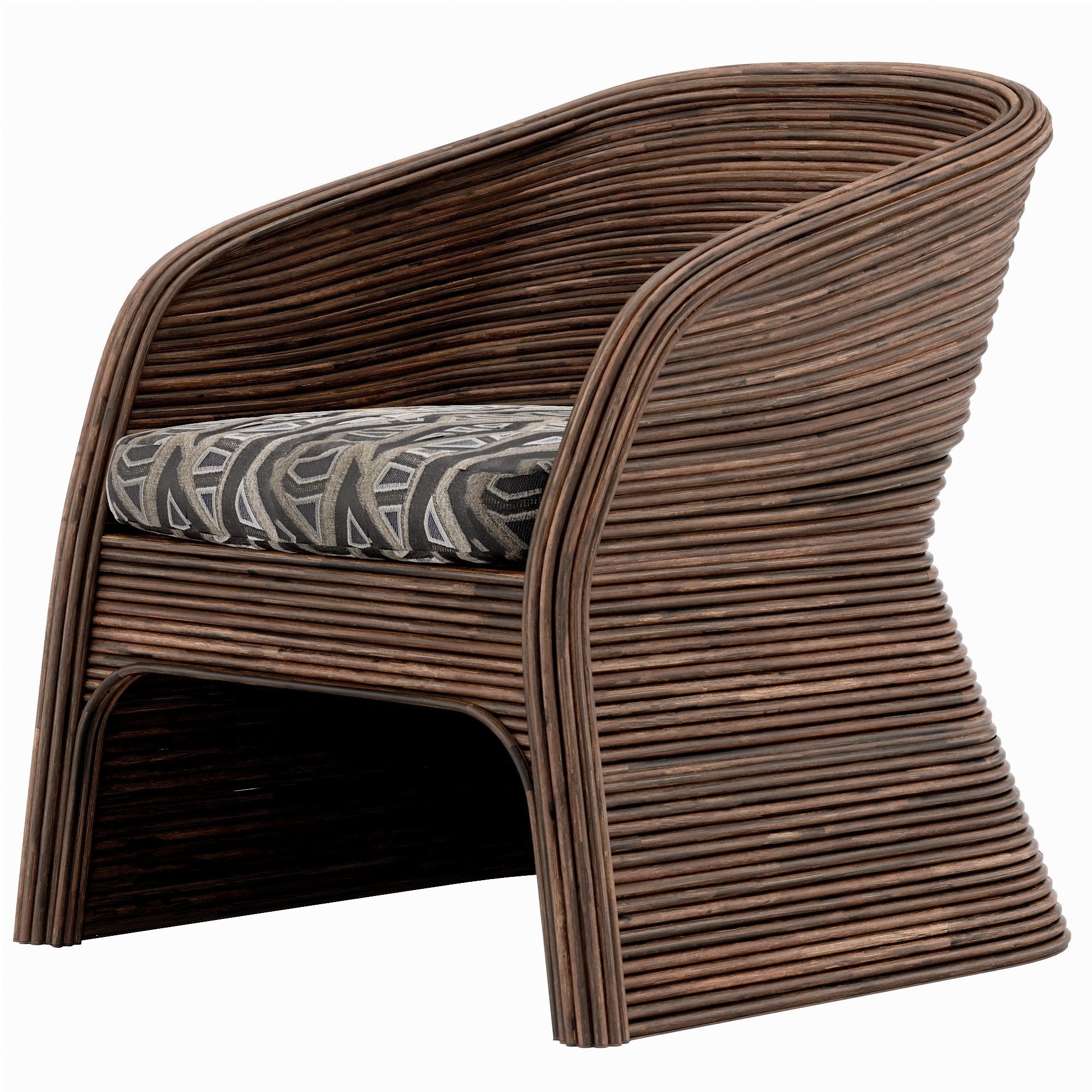 Itiga chair Low-poly 3D model_3