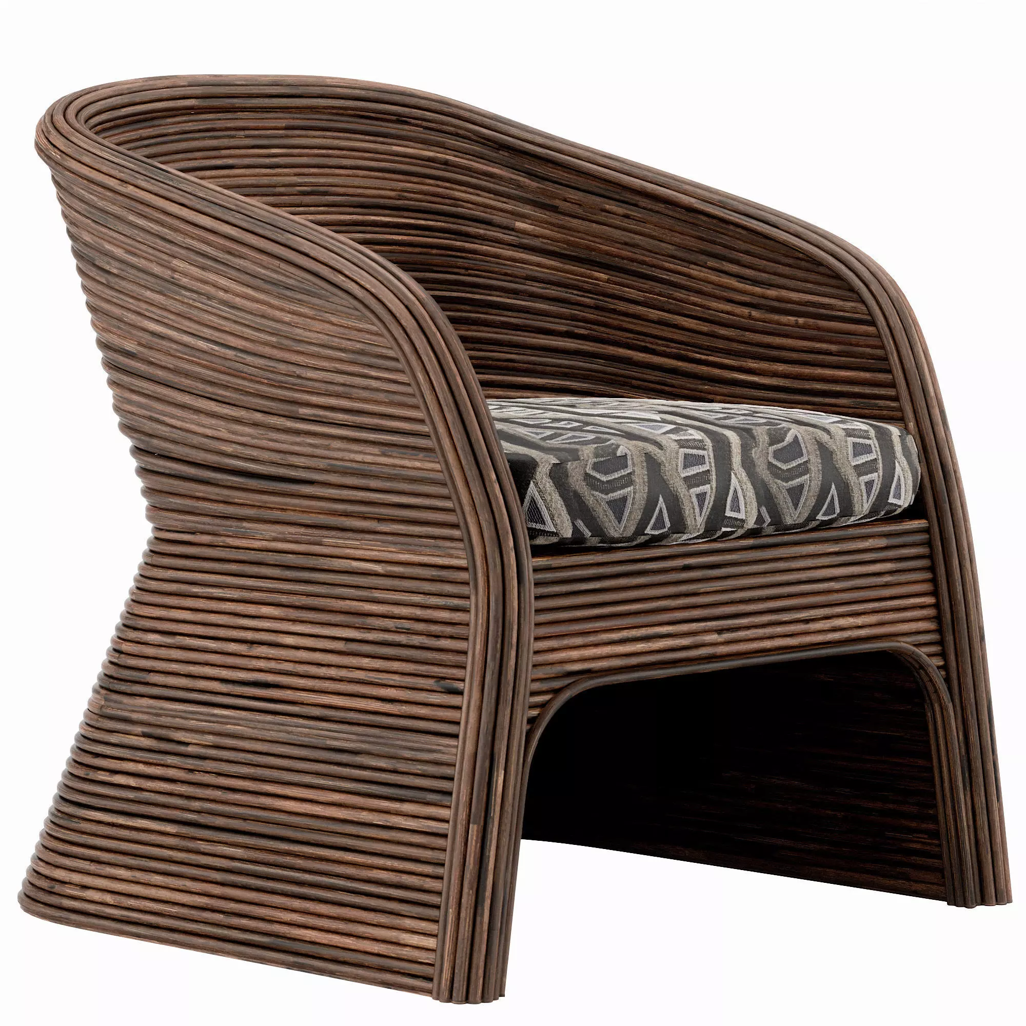 Itiga chair Low-poly 3D model_0