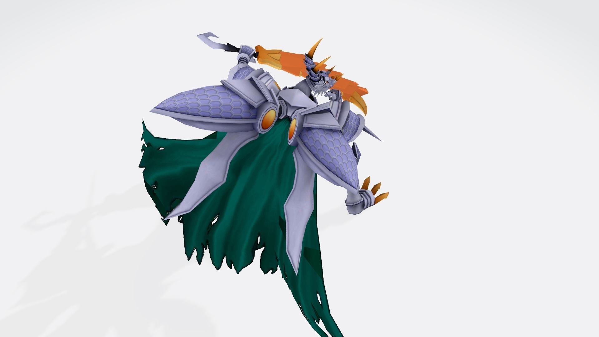 Slayerdramon robot with wings and cape 3D print model_6