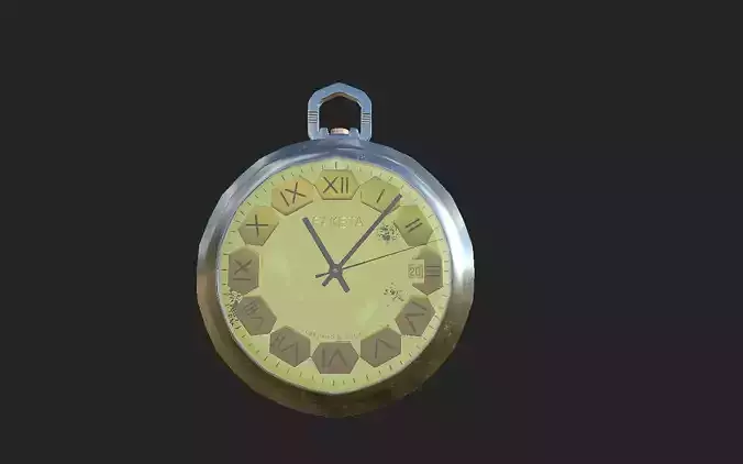 Mechanical pocket watch Raketa Calendar USSR