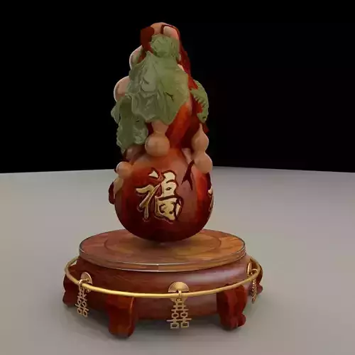 Chinese  gourd with display stand  