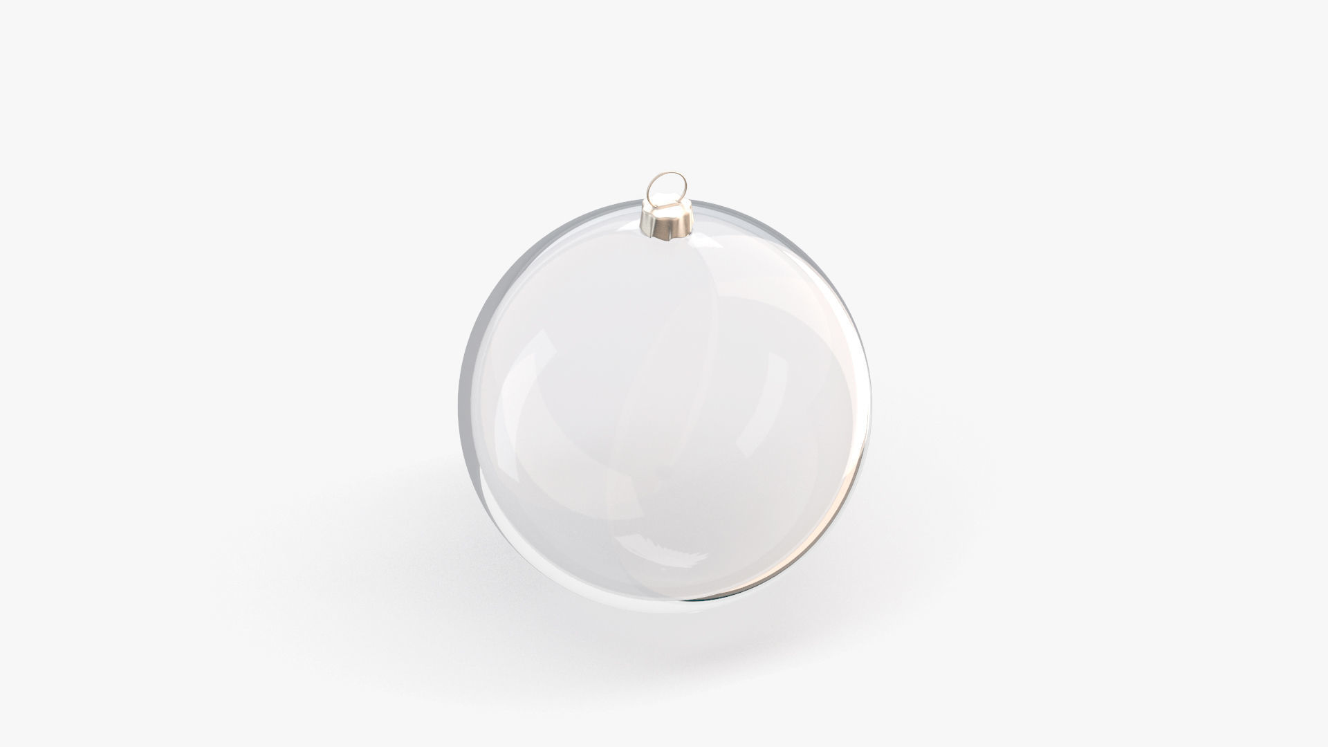 Glass Christmas Ball Low-poly 3D model_1