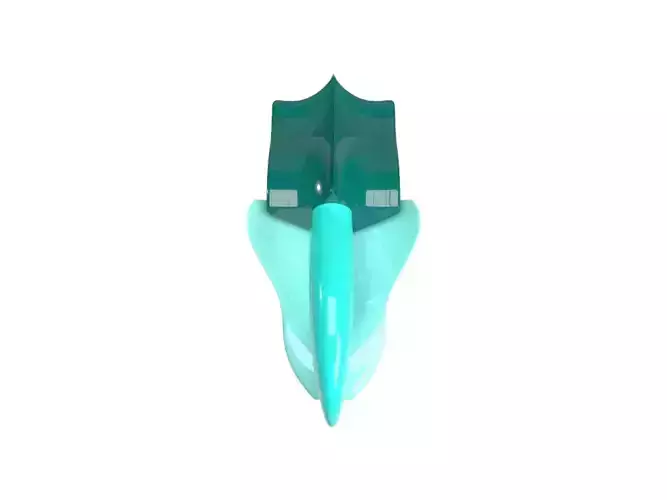 Submarine teal colored plastic handle
