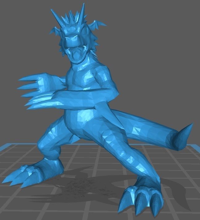 Growlmon wolf 3D print model_12