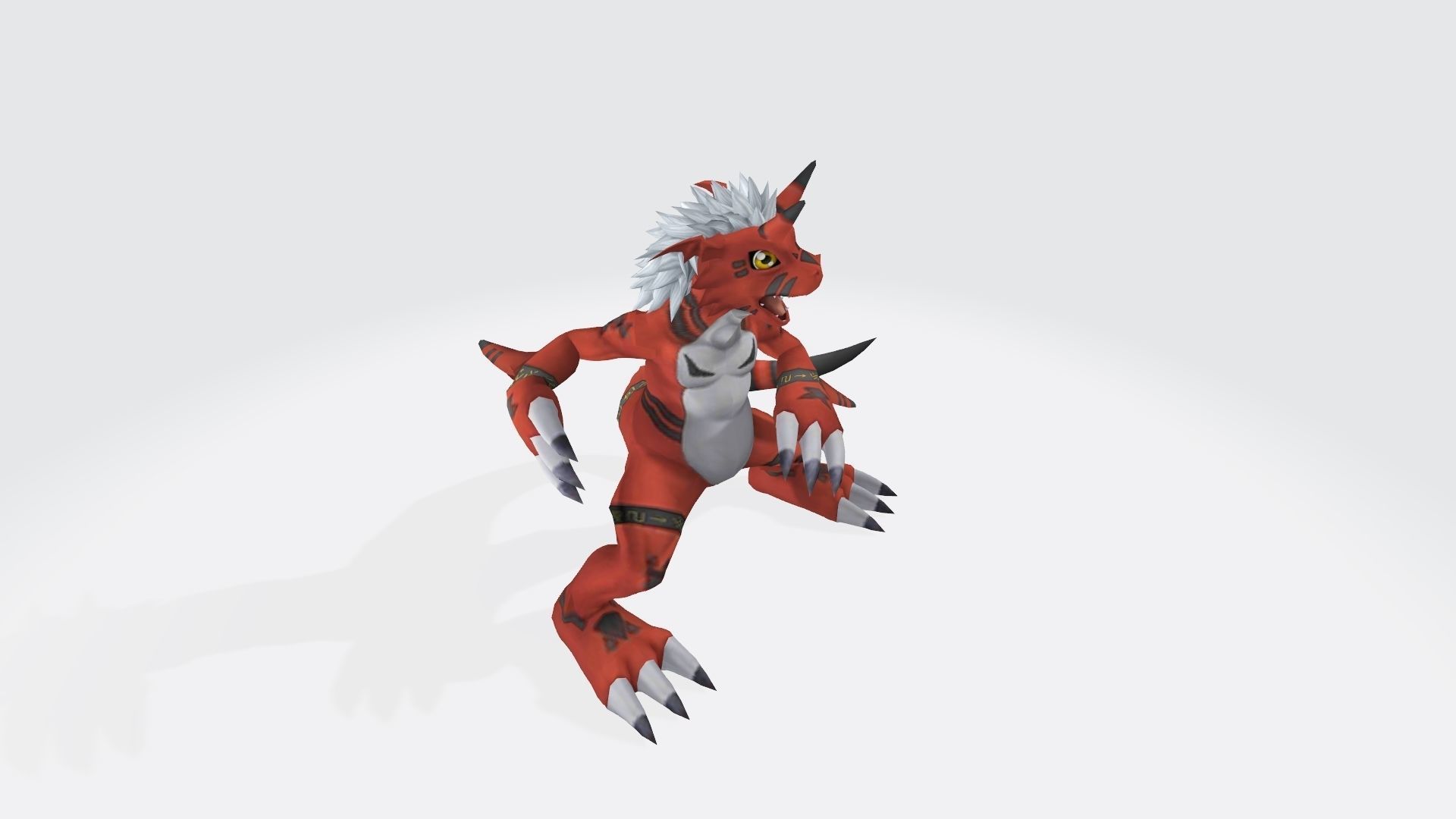 Growlmon wolf 3D print model_6