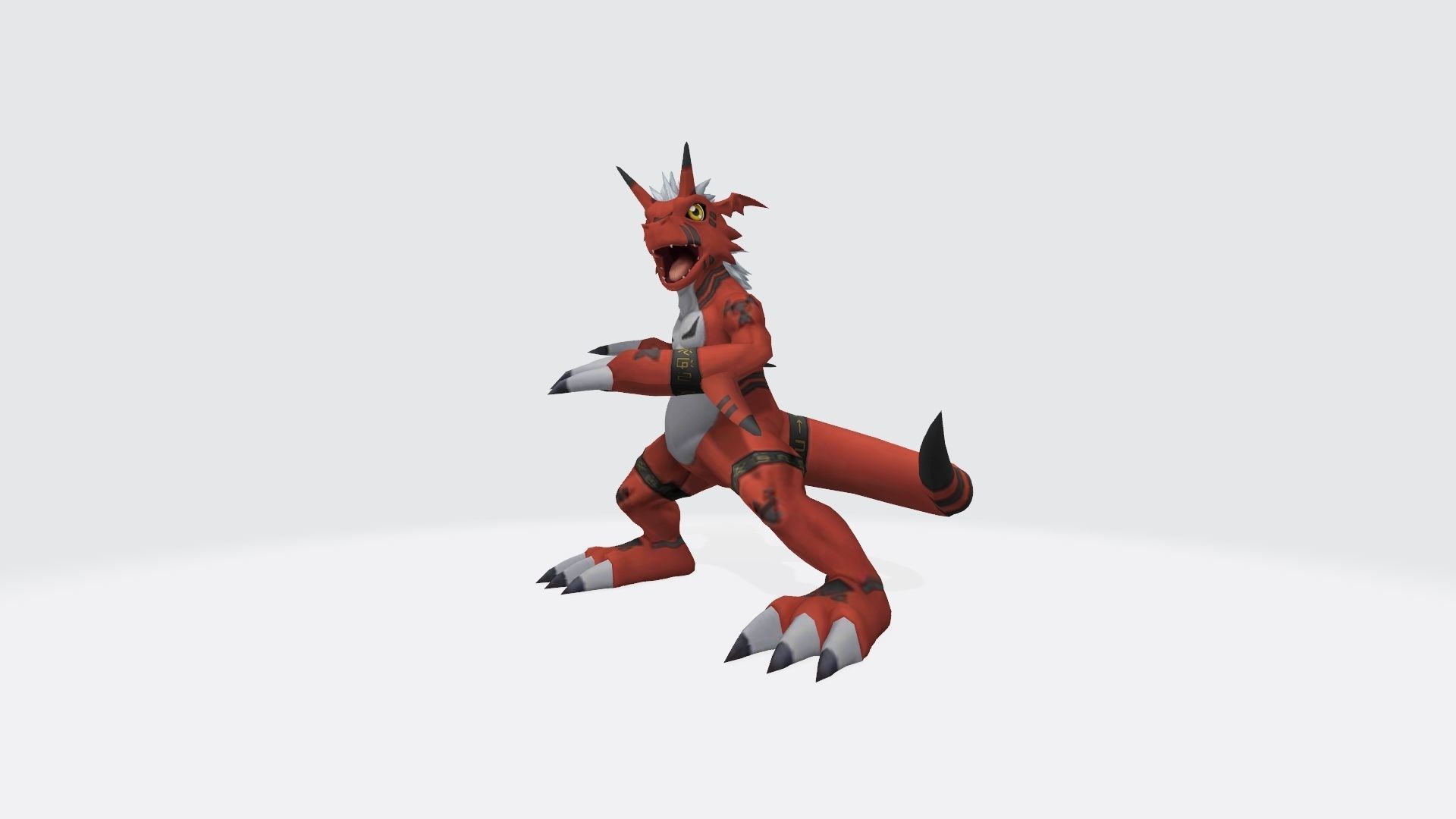 Growlmon wolf 3D print model_4