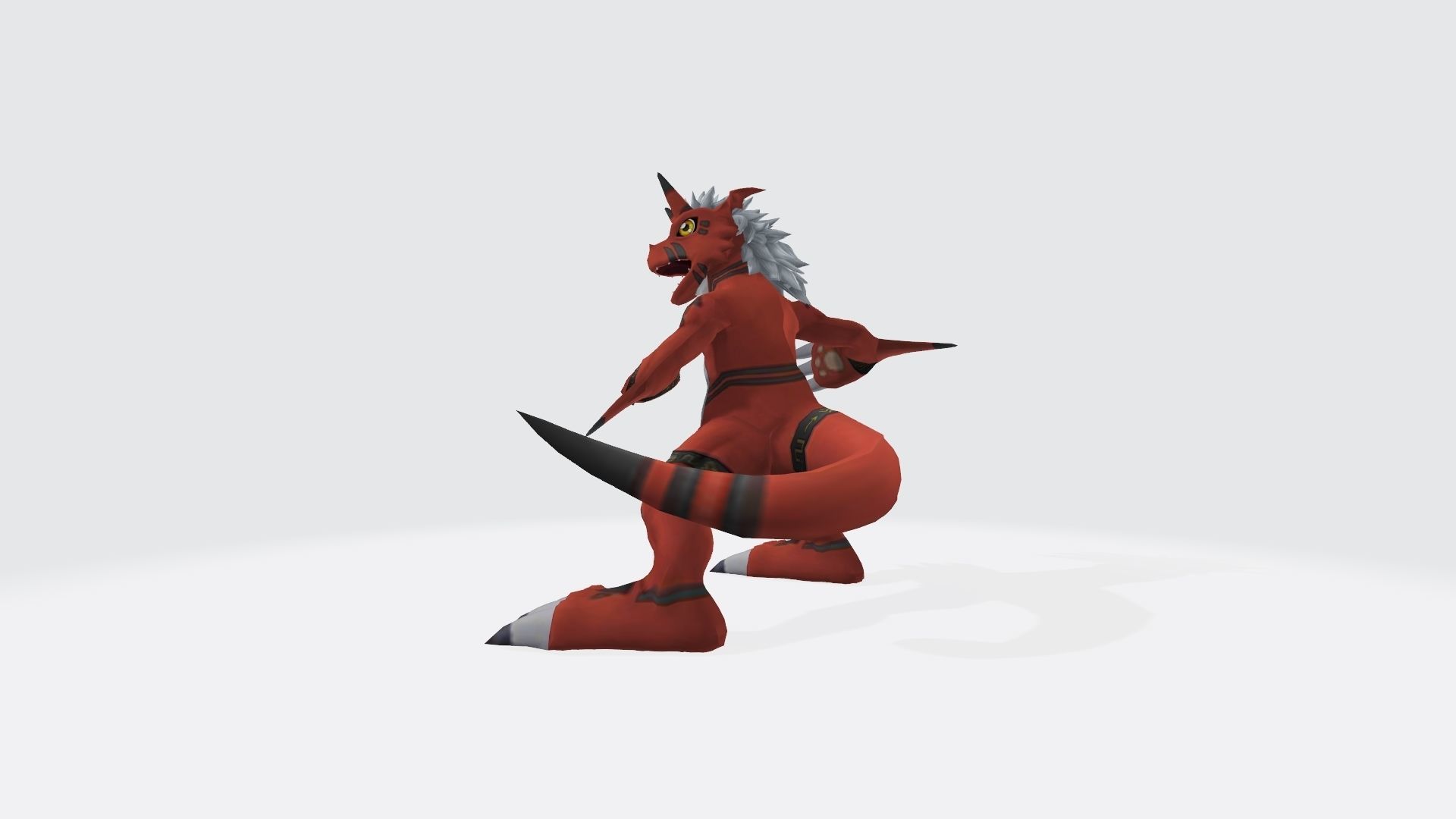 Growlmon wolf 3D print model_3