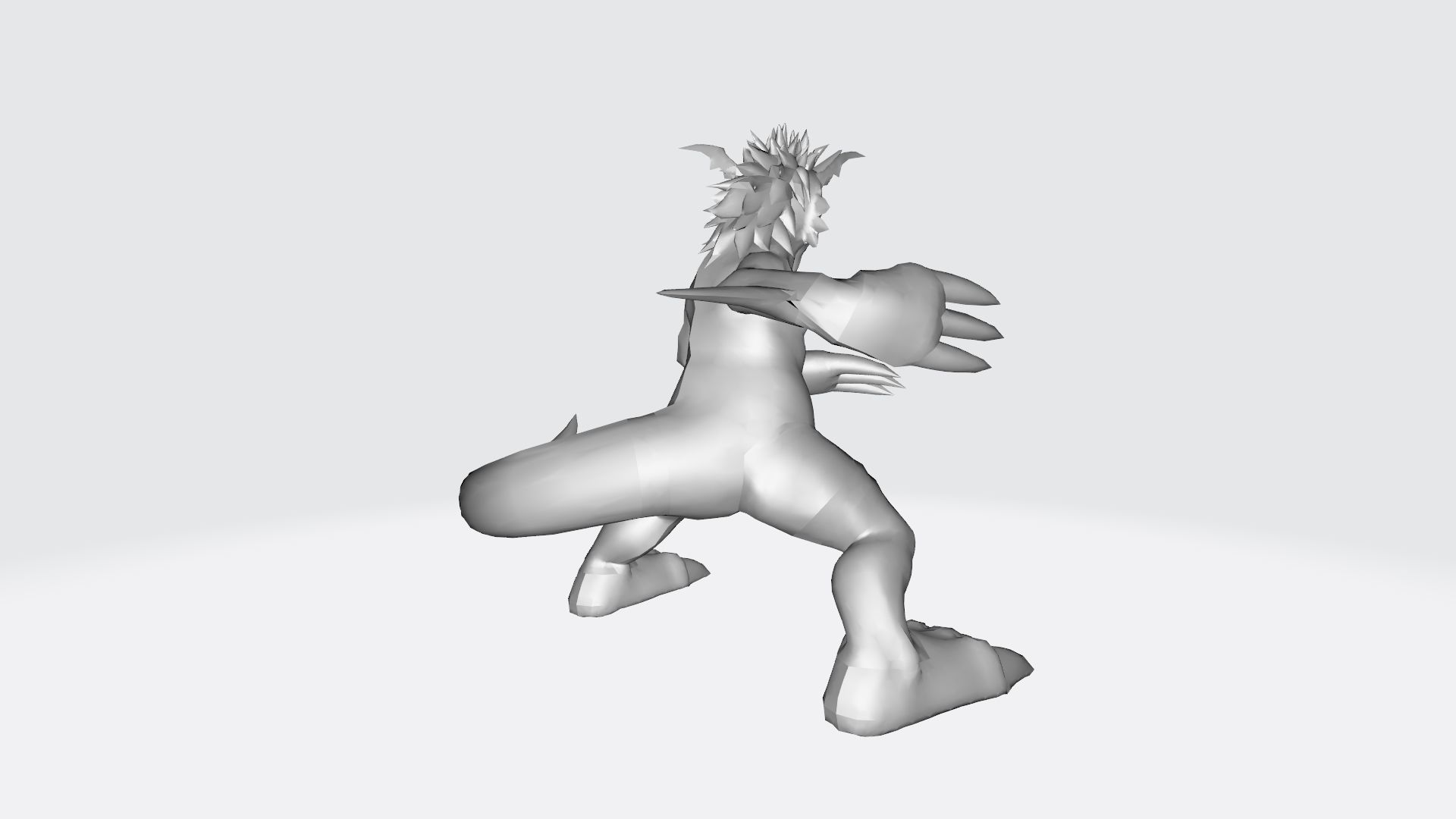 Growlmon wolf 3D print model_10