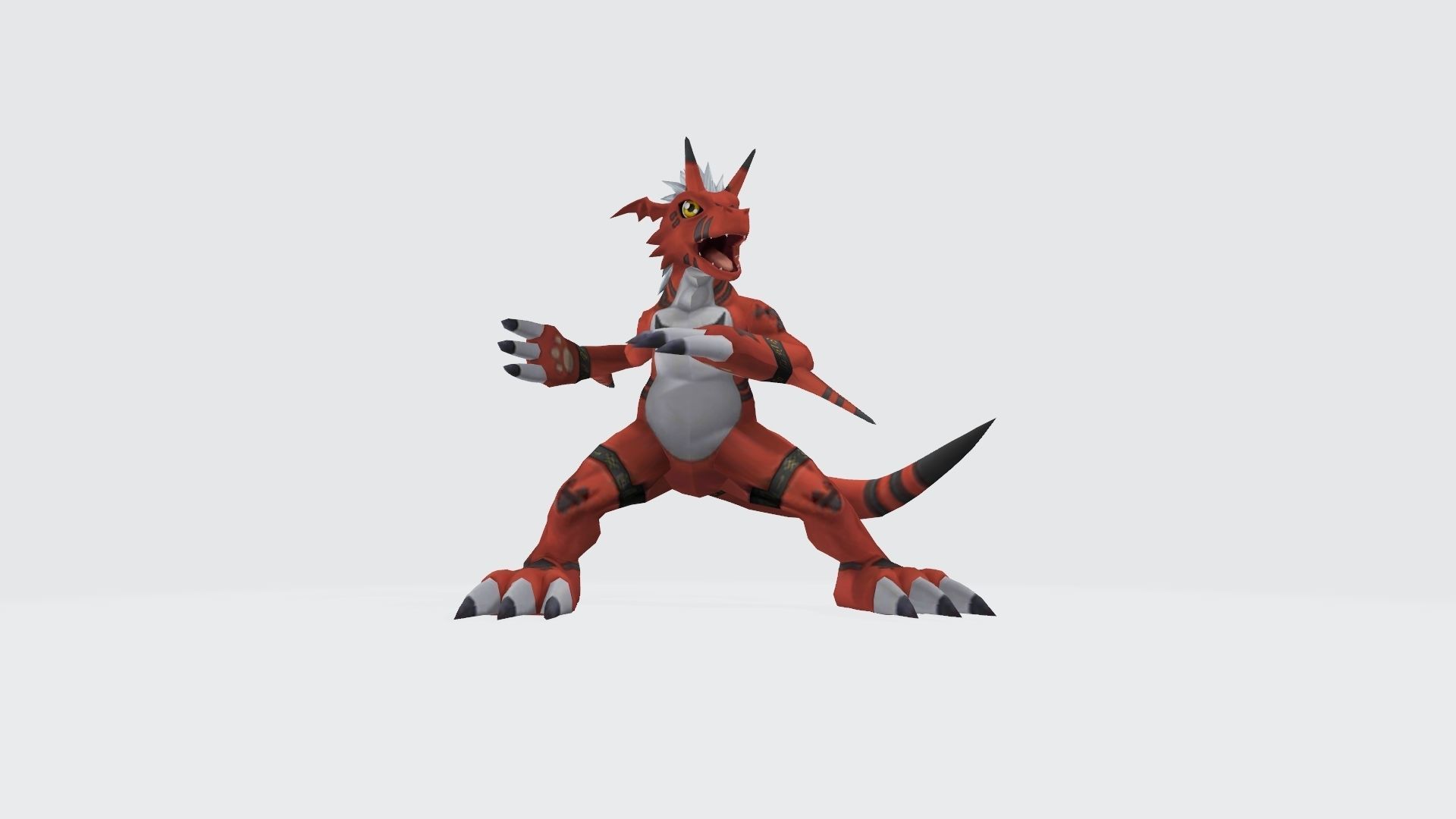 Growlmon wolf 3D print model_7