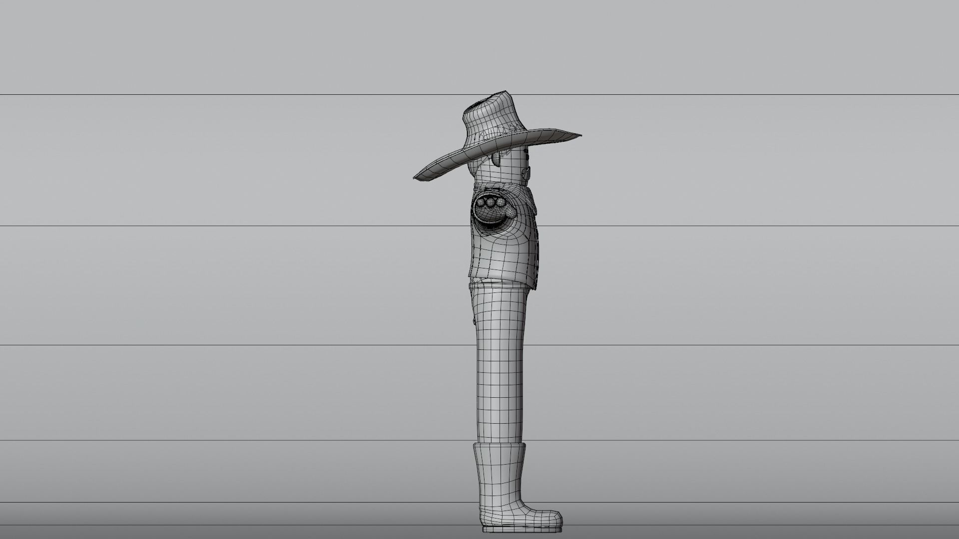 Minimal Cowboy 3D Cartoon Character 3D model_24