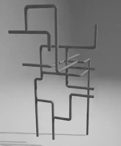 3D PIPES metal structure with and wires