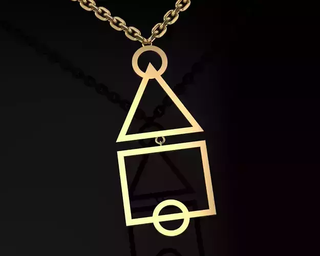 Squid Game LOGO Pendant- Squid Game Jewelry Pendant 3D 2021 