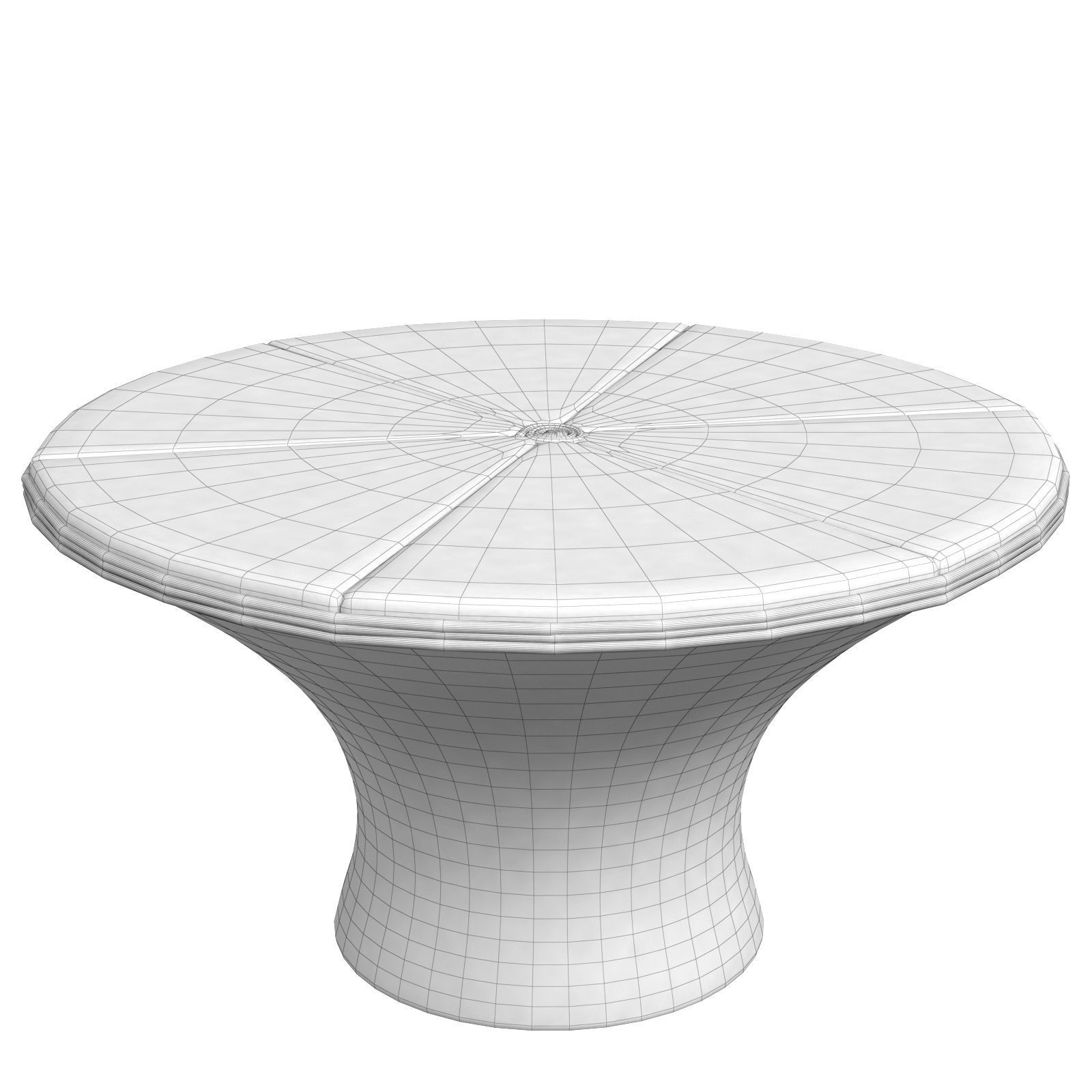 Woven rope coffee table 3D model_5