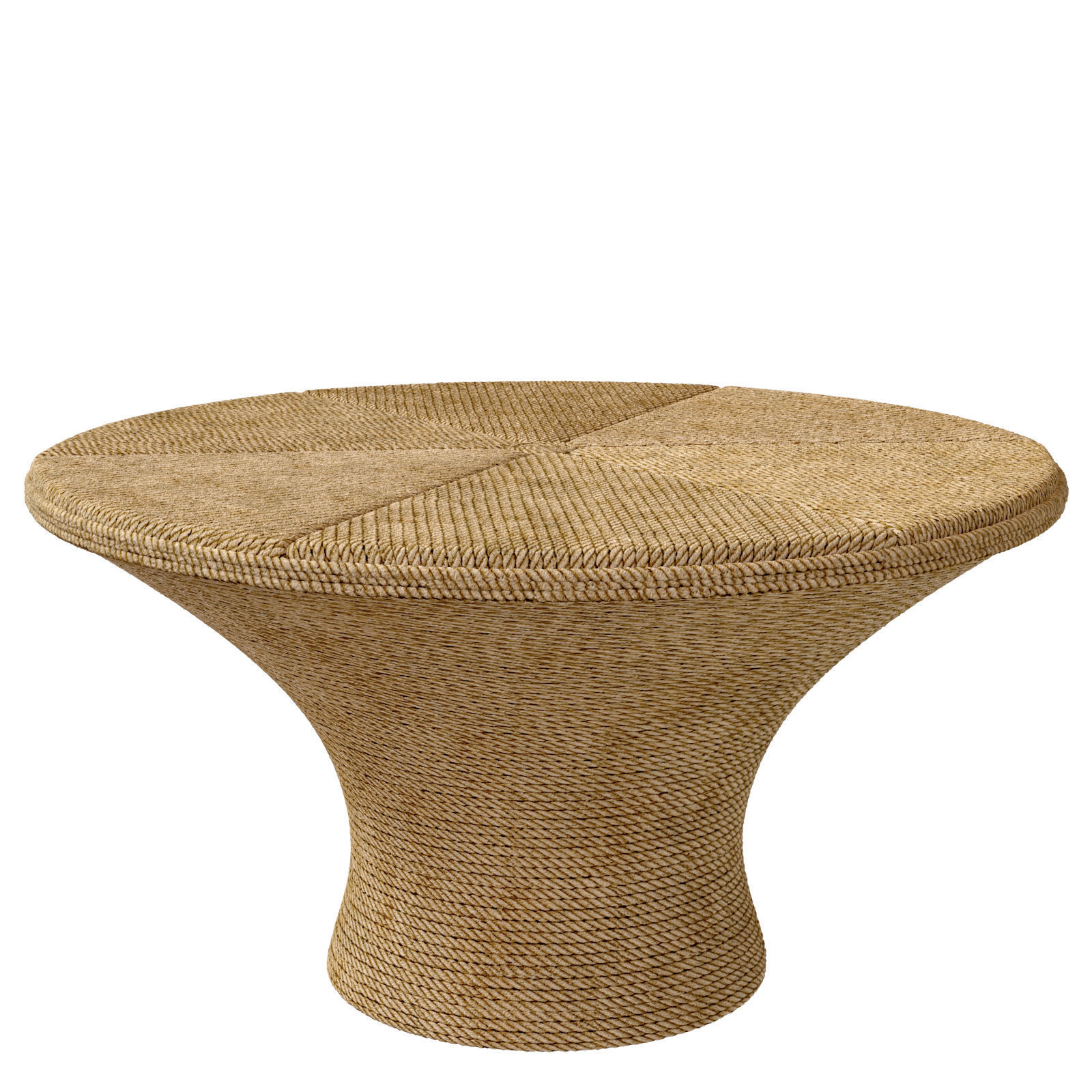 Woven rope coffee table 3D model_3