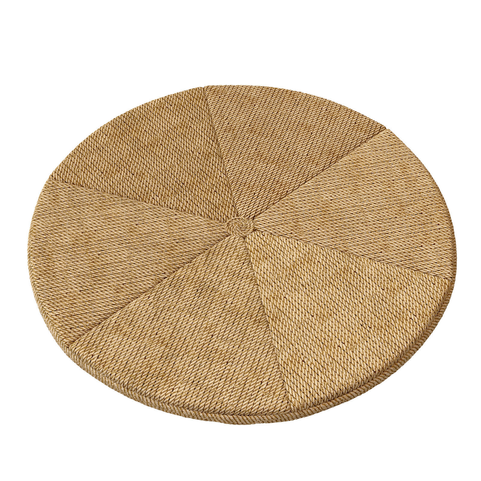 Woven rope coffee table 3D model_2