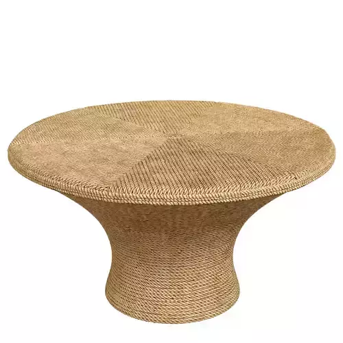 Woven rope coffee table