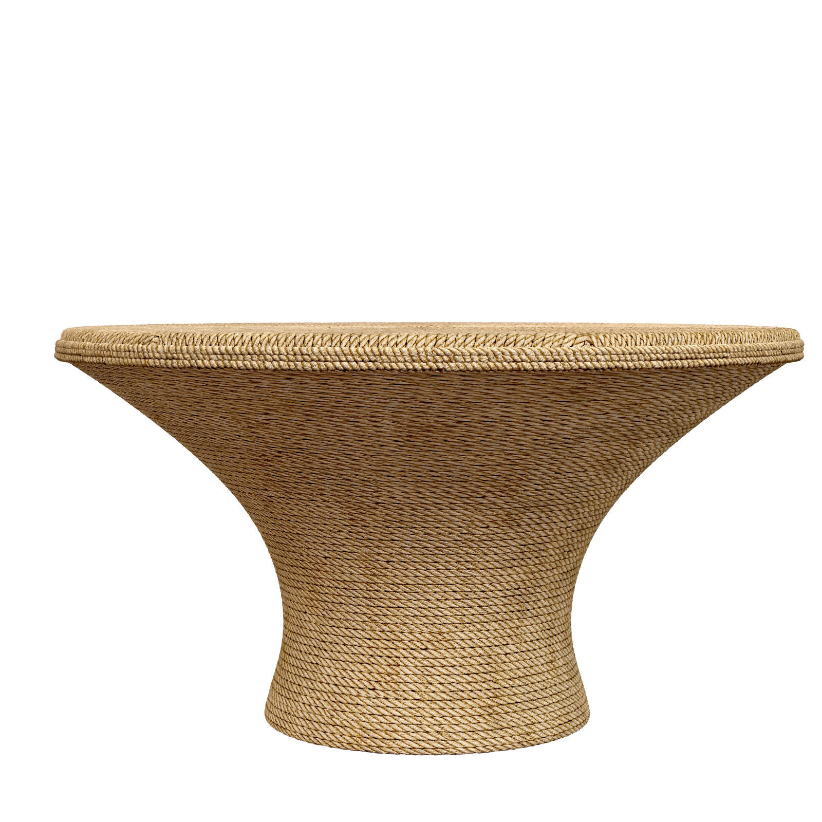 Woven rope coffee table 3D model_1
