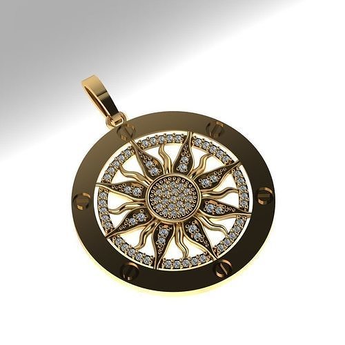 sun  pendant  3D print model