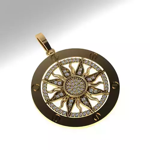 sun  pendant  3D print model