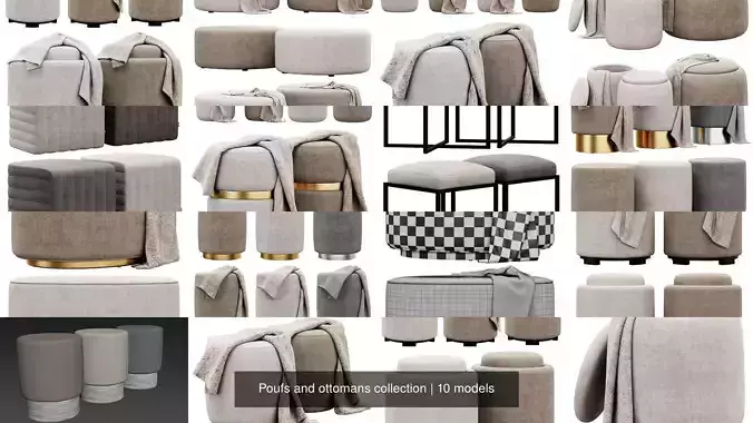 Poufs and ottomans collection