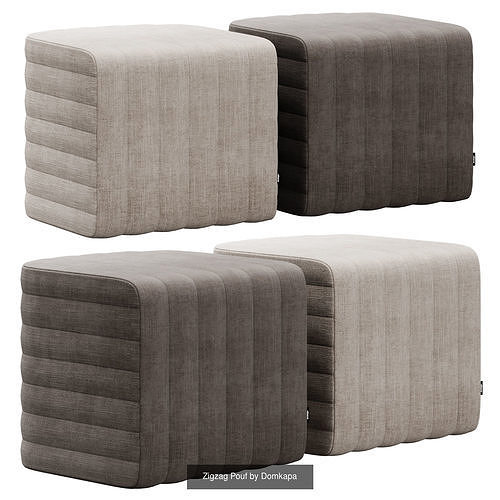 Poufs and ottomans collection 3D Model Pack 6