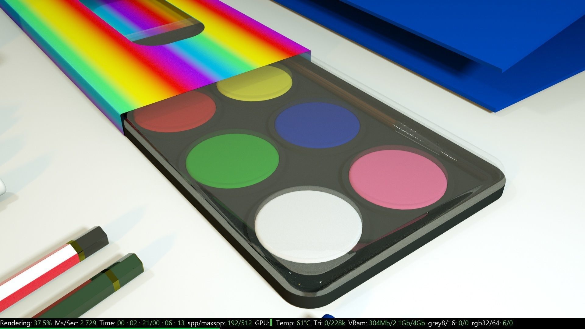 Stationery Things For School 3D model_2