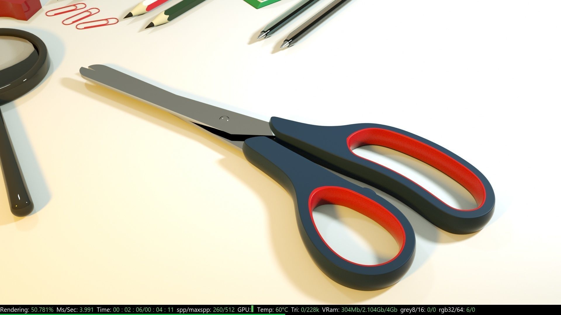 Stationery Things For School 3D model_4