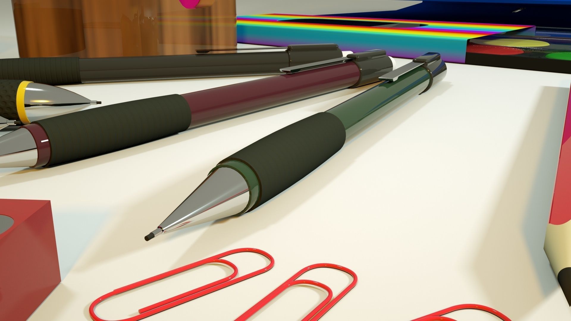 Stationery Things For School 3D model_5