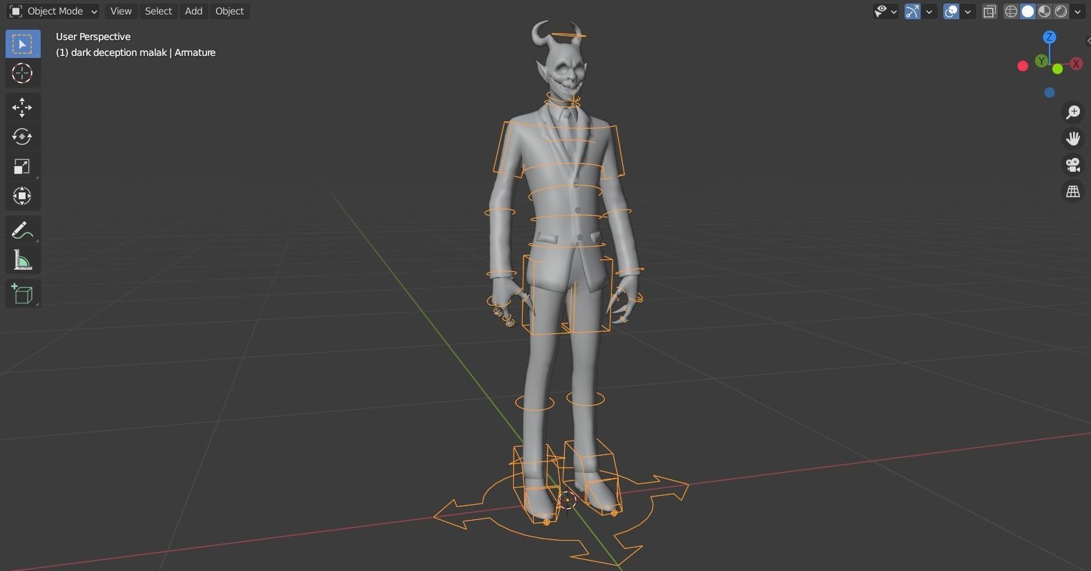 Scary Halloween - The Demon rigged 3D model_2